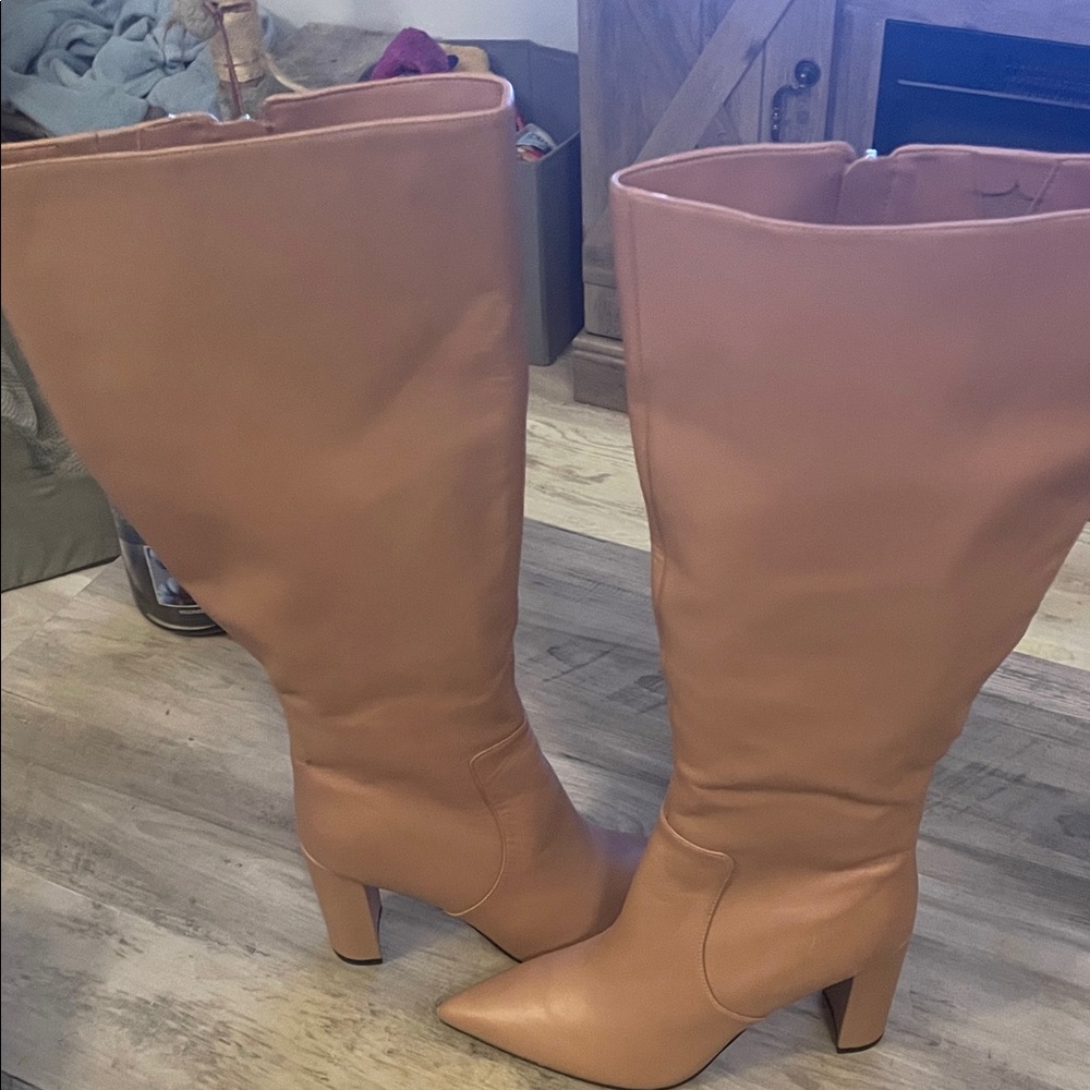#96  Nine West Elegant medium natural Knee-High Women's Boots NWOTwB sz 8M WC - Picture 7 of 9